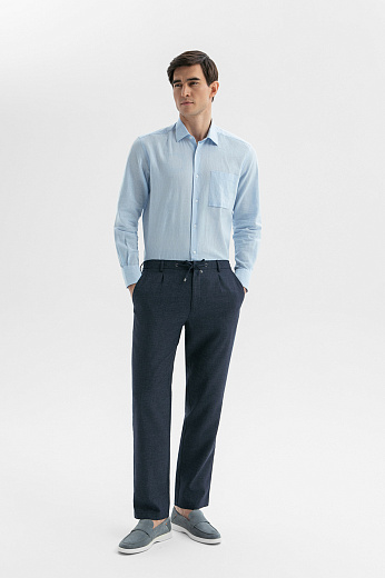 Брюки льняные