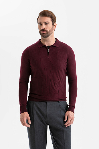 Джемпер поло из шерсти и шелка