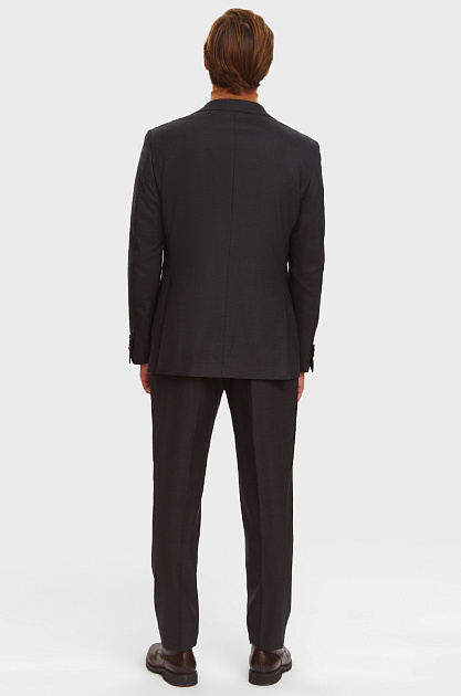 Пиджак Limited edition в клетку из шерсти и кашемира, устойчивый к сминанию, цвет Серый темный