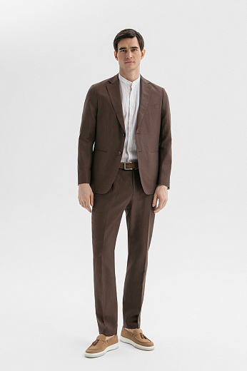 Брюки изо льна и хлопка