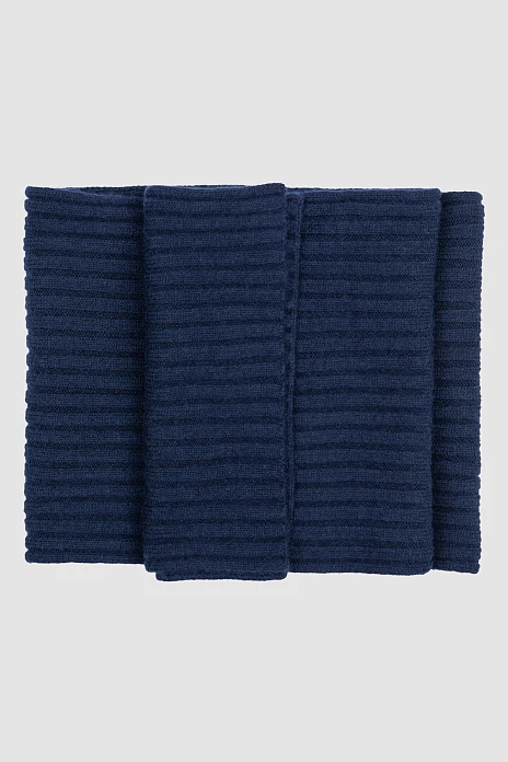 Шарф из шерсти и кашемира, цвет Синий