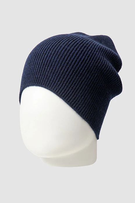 Шапка из шерсти, цвет Синий темный