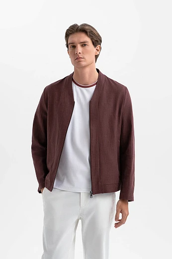 Пиджак из хлопка и льна