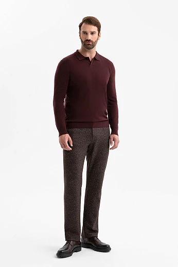 Брюки на кулиске с эффектом меланжа