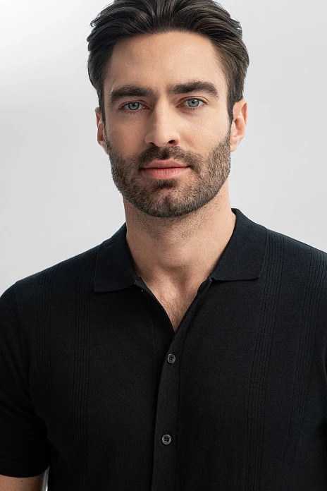 Кардиган из хлопка и льна, цвет Черный