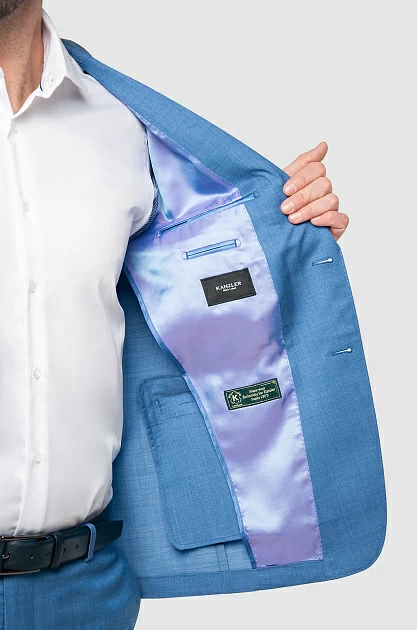 Пиджак из шерсти, устойчивой к сминанию, цвет Голубой