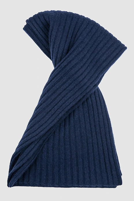 Шарф из шерсти и кашемира, цвет Синий