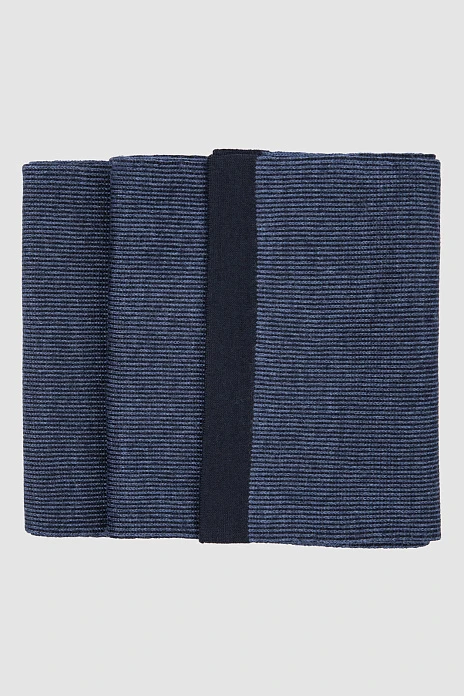 Шарф из шерсти синего цвета, цвет Синий