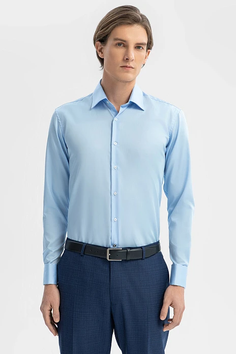 Сорочка из хлопка, легкая в уходе, цвет Голубой