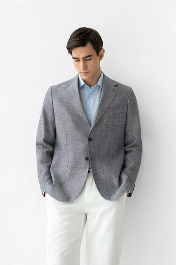 Пиджак изо льна и шерсти, лимитированная коллекция