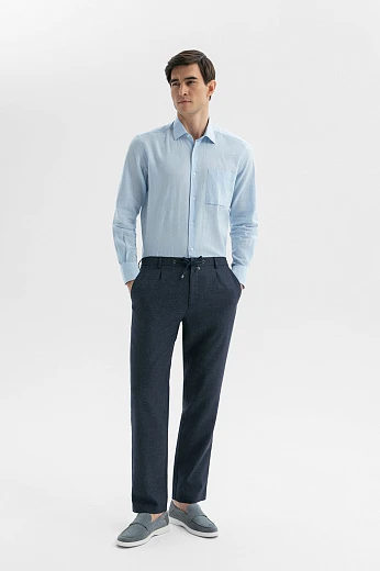 Брюки льняные