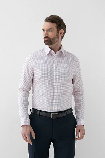 Сорочка из хлопка в клетку, легкая в уходе