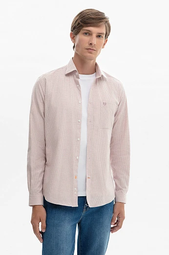 Фланелевая сорочка в клетку из устойчивой к сминанию ткани