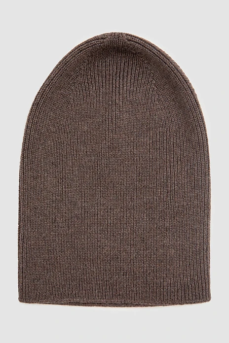Шапка из шерсти, цвет Коричневый