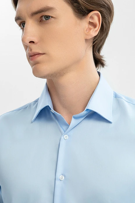 Сорочка из хлопка, легкая в уходе, цвет Голубой