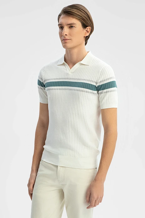 Поло из хлопка Пима, цвет Белый