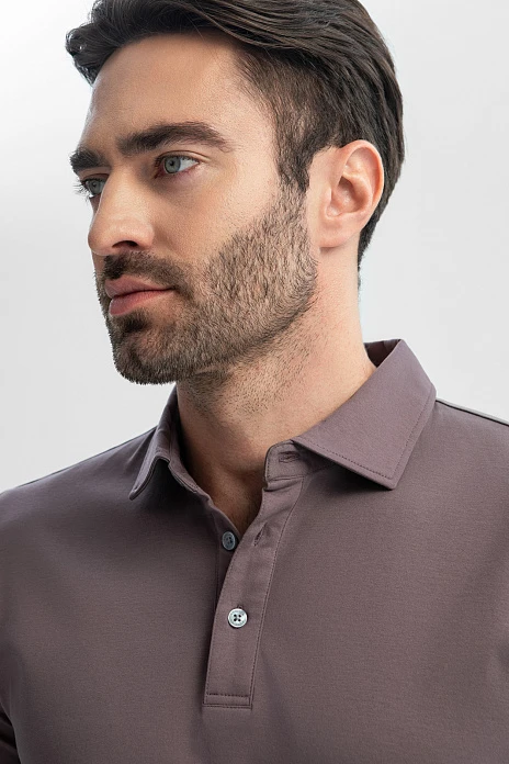 Поло из мерсеризованного хлопка, цвет Мокко