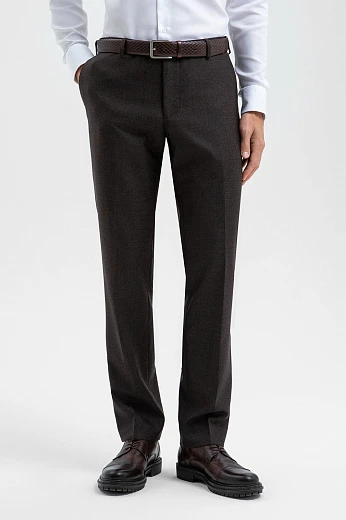 Брюки из шерсти, устойчивой к сминанию и загрязнениям