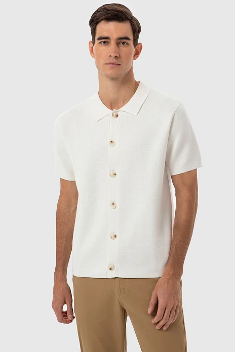 Кардиган из хлопка белого цвета, цвет Белый