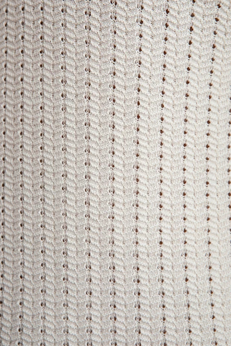 Поло из хлопка и шелка, цвет Молочный