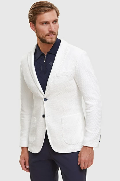 Пиджак Limited edition из хлопка, цвет Белый