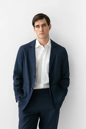 Пиджак изо льна, тенсела и хлопка