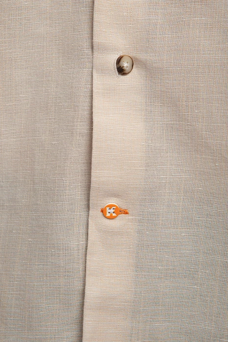 Сорочка с коротким рукавом изо льна и хлопка Getzner, цвет Бежевый