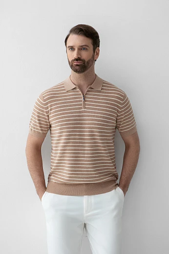 Поло из хлопка Пима