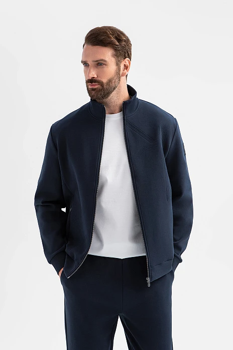 Толстовка из хлопка, цвет Синий темный