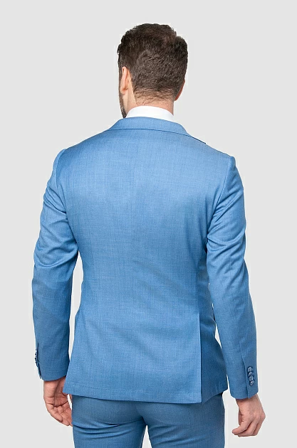 Пиджак из шерсти, устойчивой к сминанию, цвет Голубой