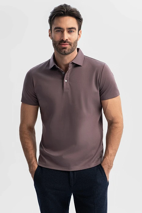 Поло из мерсеризованного хлопка, цвет Мокко
