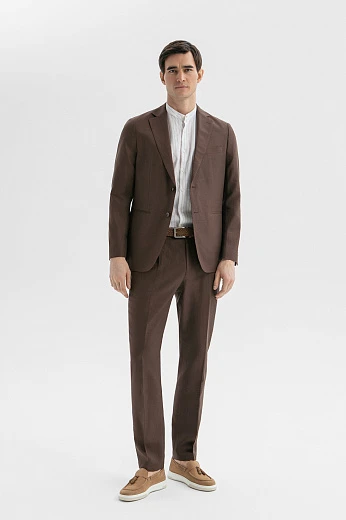 Брюки изо льна и хлопка