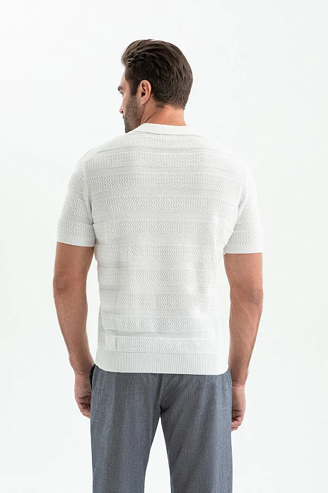 Поло из рами и хлопка, цвет Белый